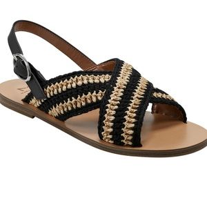 Marc Fisher Slingback Raffia Sandal